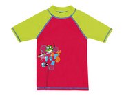 fluo red / soft green