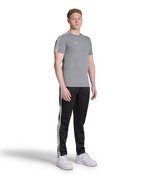 dark grey melange-white-black